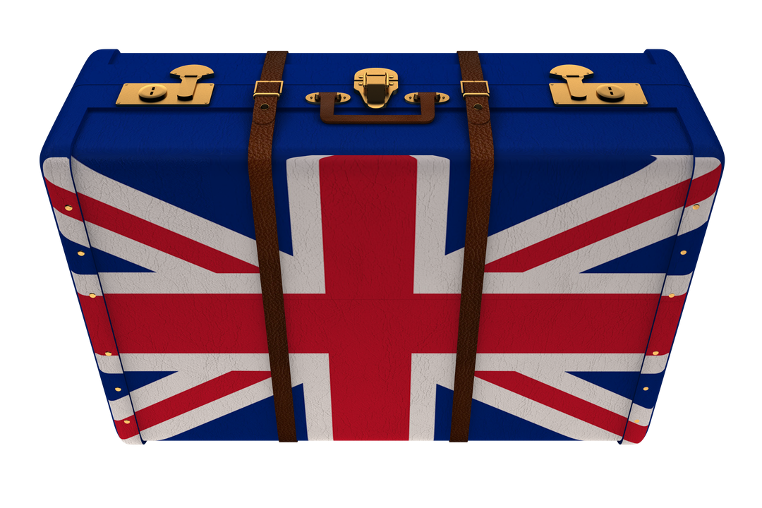 Great Britain Flag Suitcase Vector on Transparent Background - Download Free Stock Images Pikwizard.com