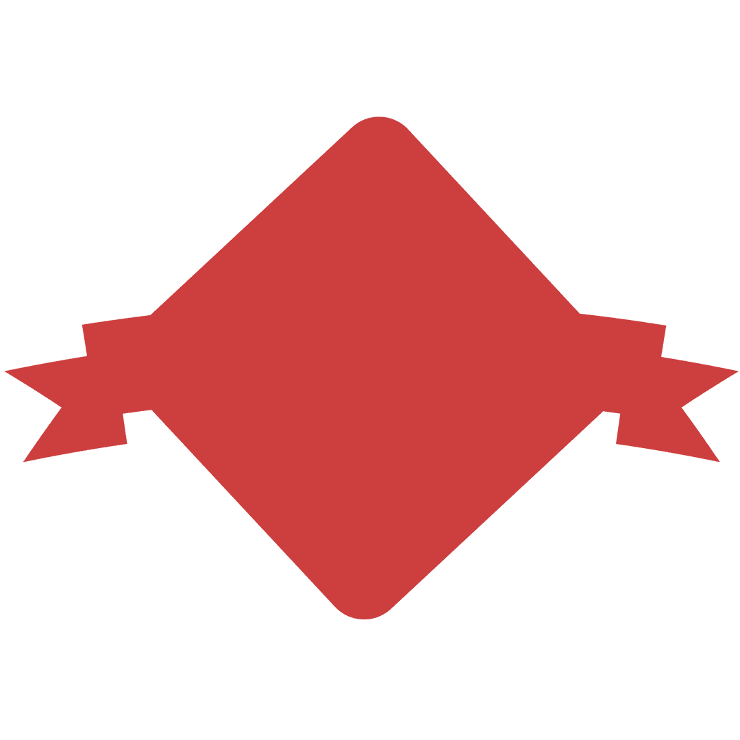 Red Banner Shape Isolated on Transparent Background