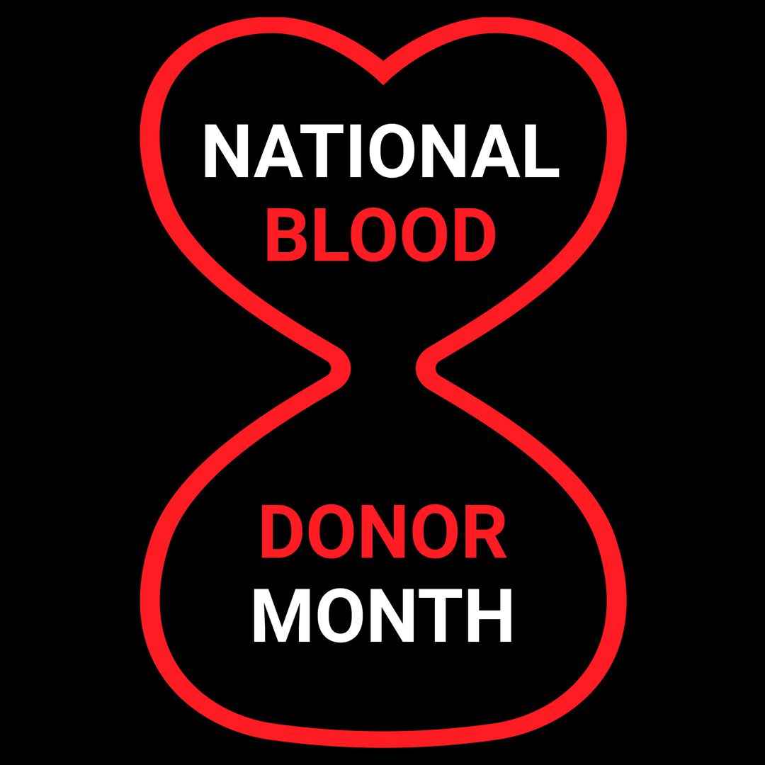National Blood Donor Month Awareness Design with Heart Shape