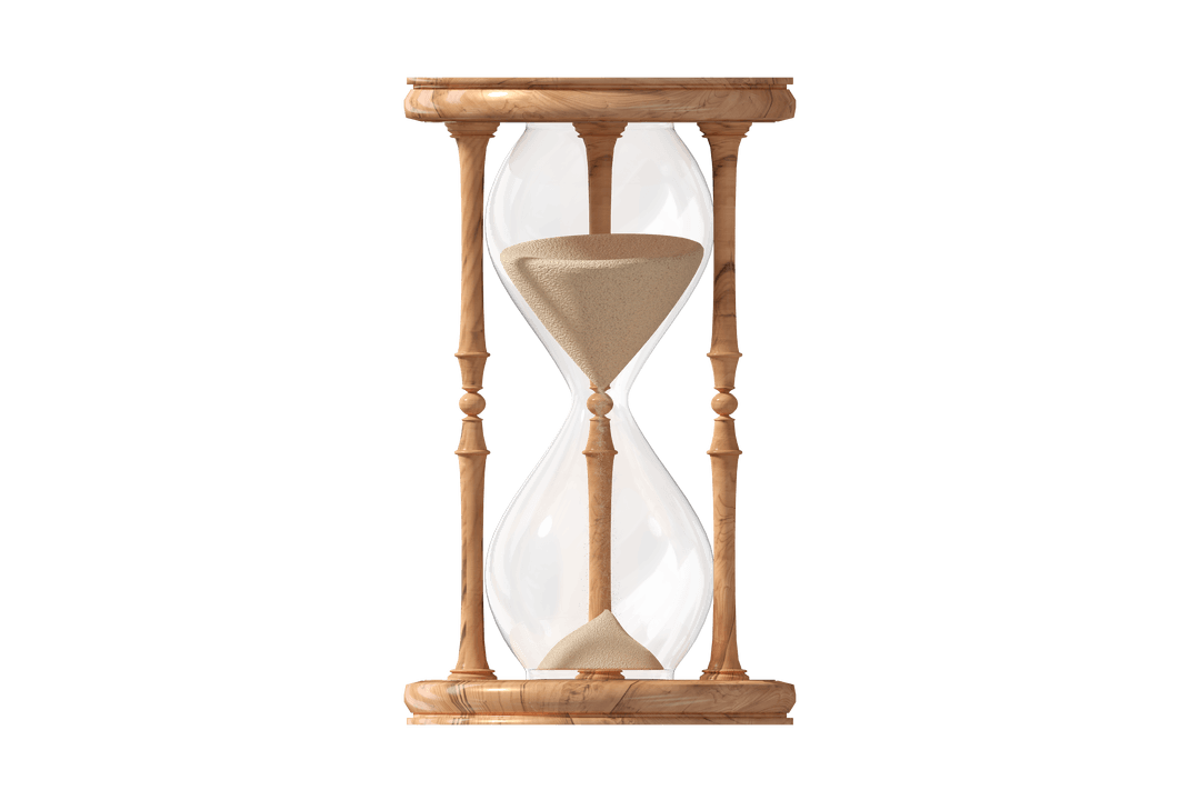 Traditional Hourglass with Flowing Sand Timer Transparent Design - Download Free Stock Images Pikwizard.com