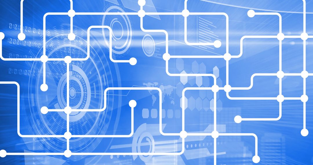 Futuristic Interface with Digital Connections