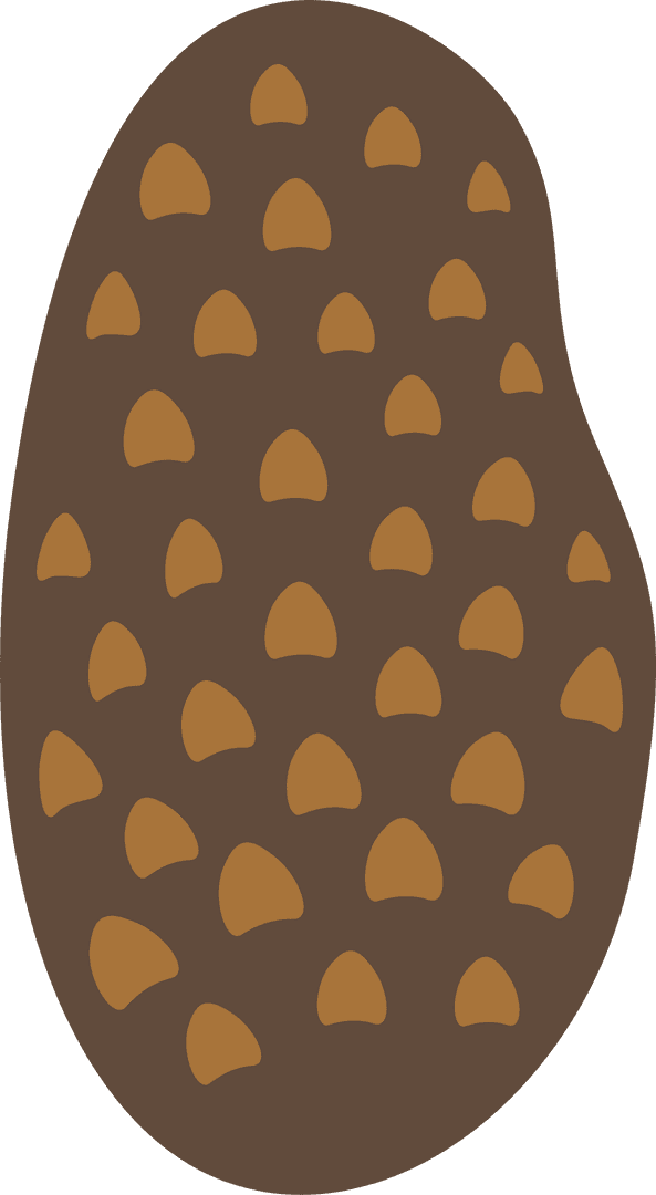 Abstracty Brown Form with Earthy Patchy Pattern Transparent Background