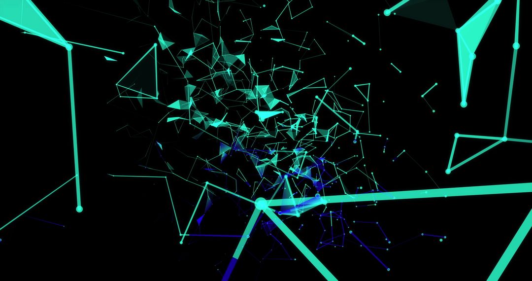 Futuristic Digital Network with Geometrical Patterns