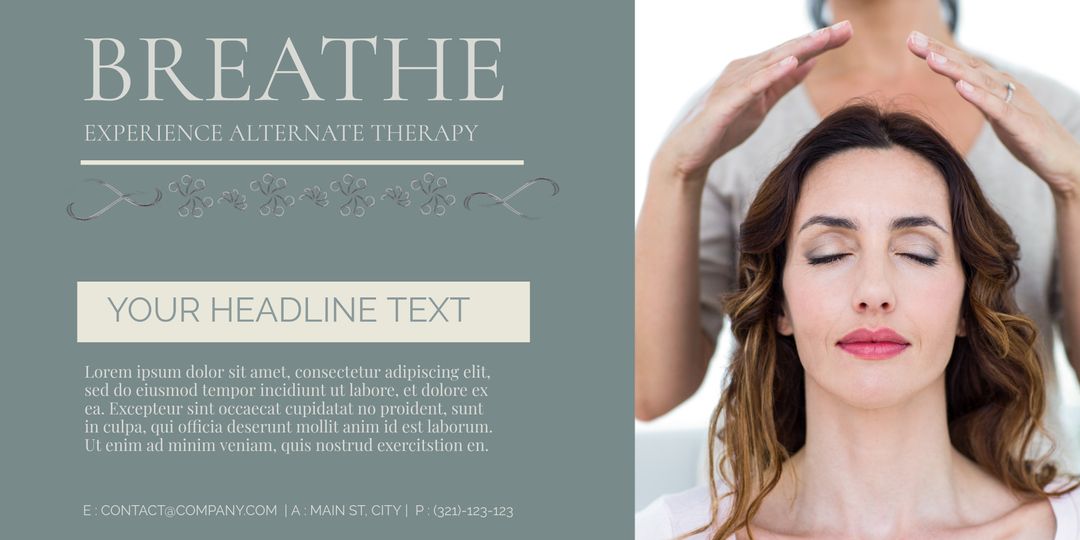 Serene Woman Practicing Breathing Techniques for Mindfulness and Wellness