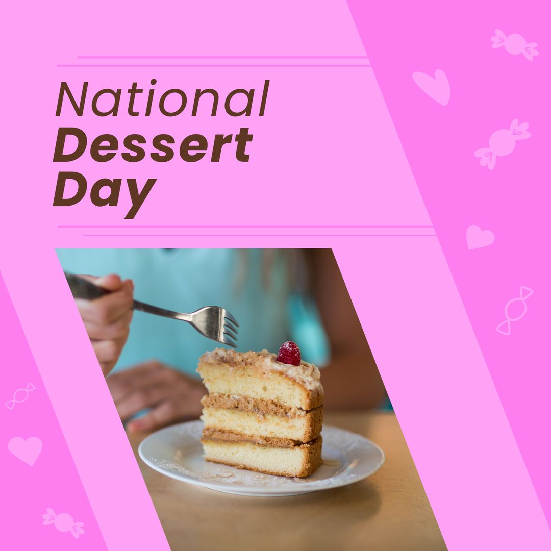 National Dessert Day Celebration with Cake and Fork