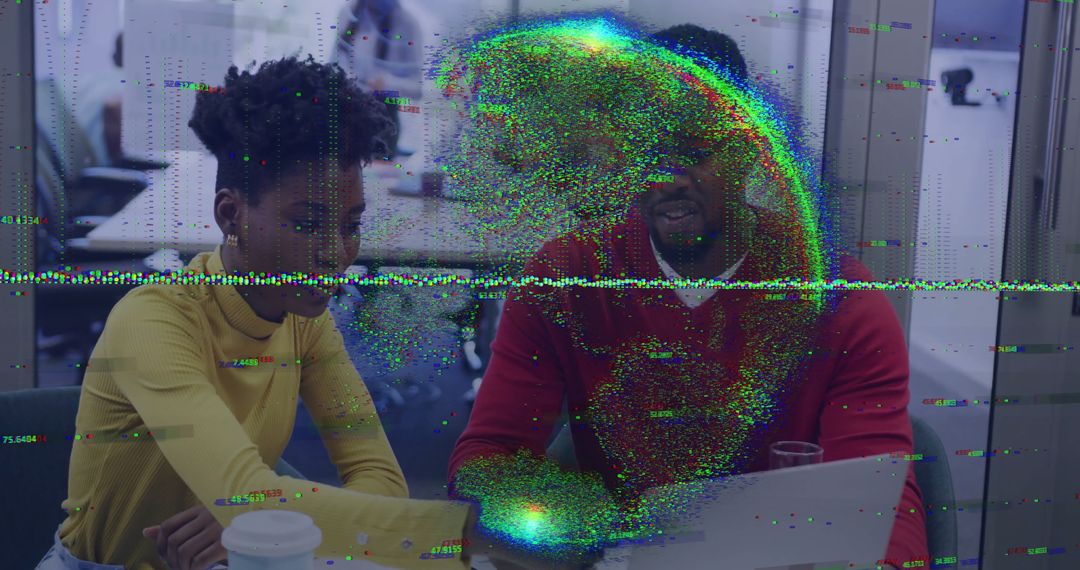 Business Team Analyzing Data in Open-Plan Modern Office