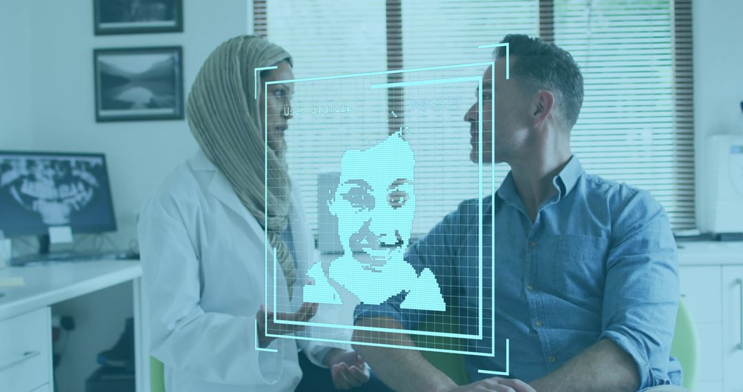 Innovative Healthcare Technology Interface with Doctor in Consultation Room