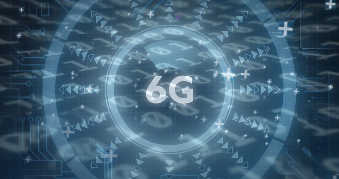 Futuristic 6G Technology Digital Interface Display
