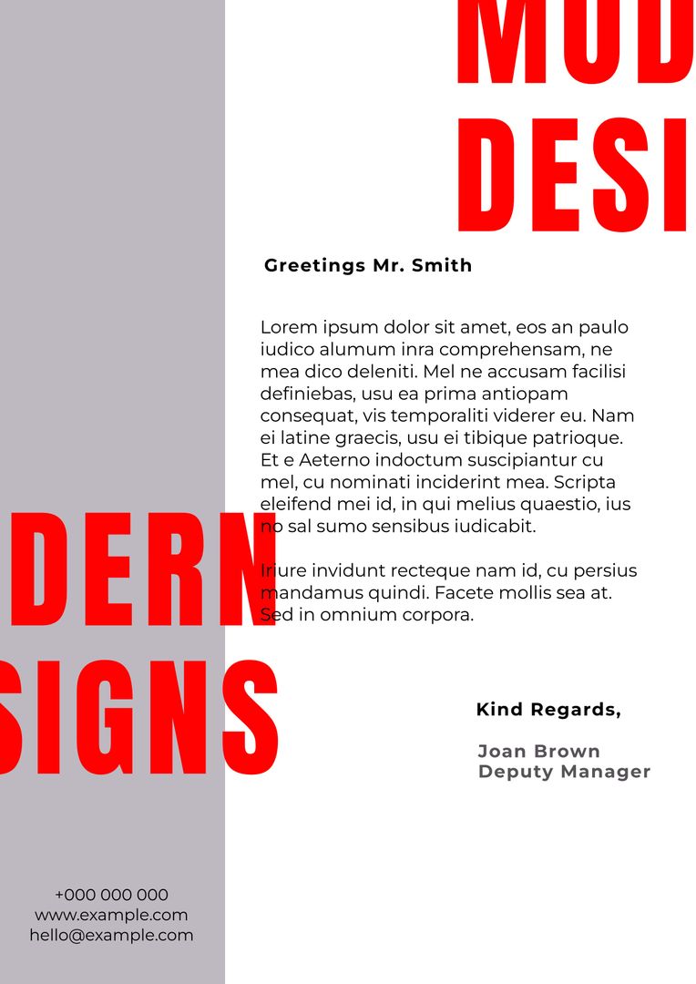 Dynamic Red and White Modern Business Template