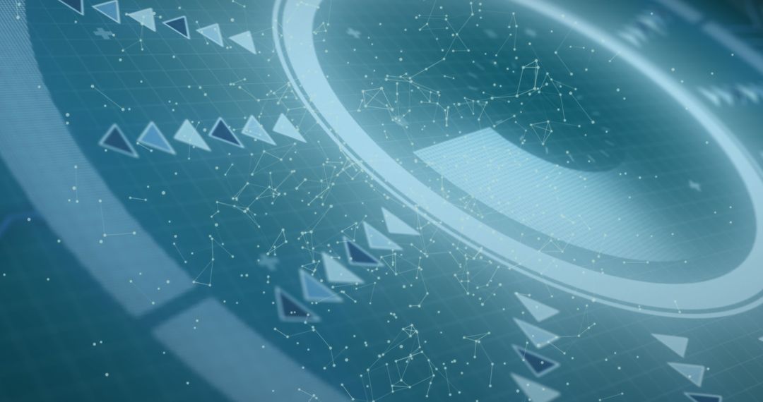 Futuristic Network Connections on Digital Interface