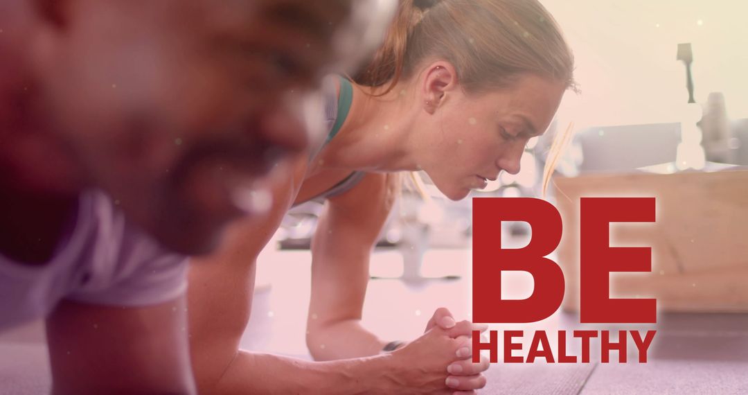 Motivational Fitness Concept with Diverse Athletes Exercising