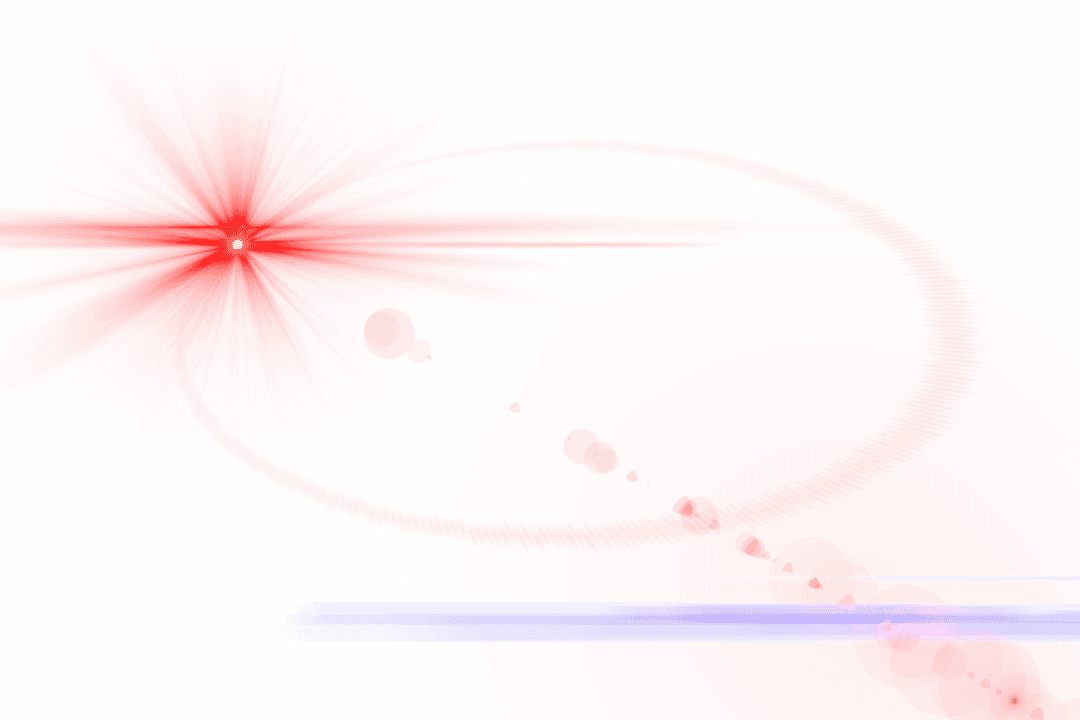 Dynamic Red and Purple Light Trails on Transparent Background