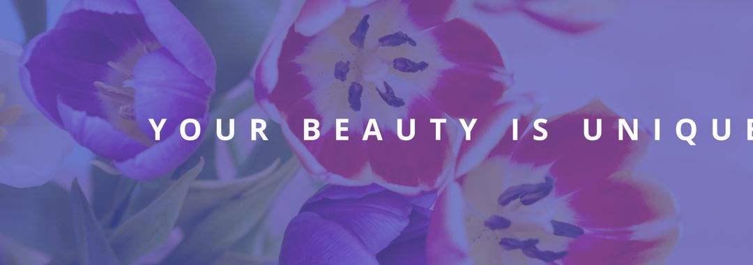 Vibrant Tulips with Inspirational Quote Encouraging Unique Beauty