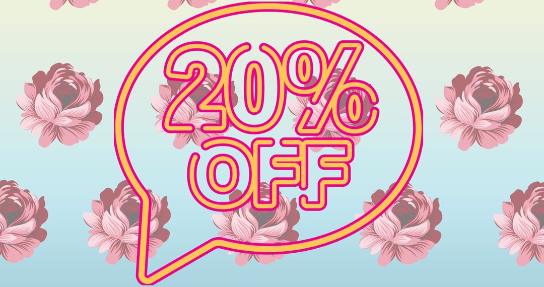 Retro Style 20 Percent Off Promotion Design