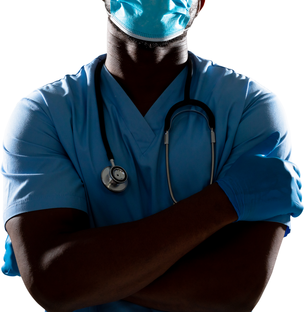 Transparent Healthcare Male Professional with Face Mask and Stethoscope - Download Free Stock Images Pikwizard.com