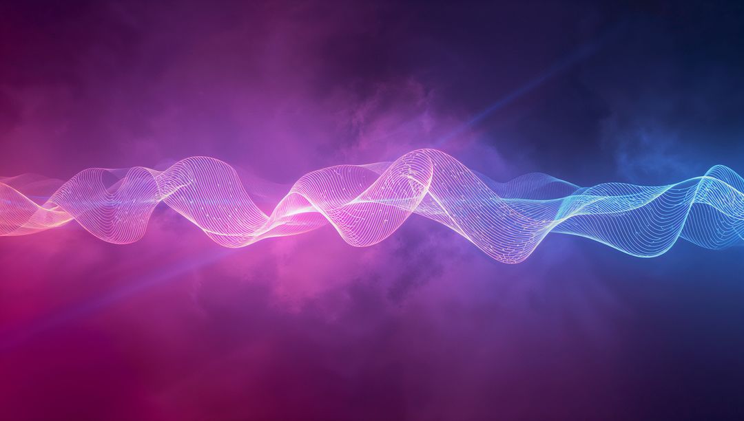 Vibrant Cosmic Neon Wave with Ethereal Light Effects