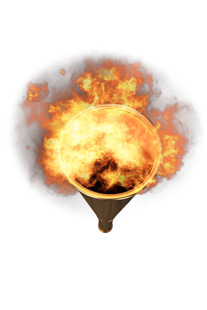 Transparent Flaming Torch with Fiery Explosion Effect - Download Free Stock Images Pikwizard.com