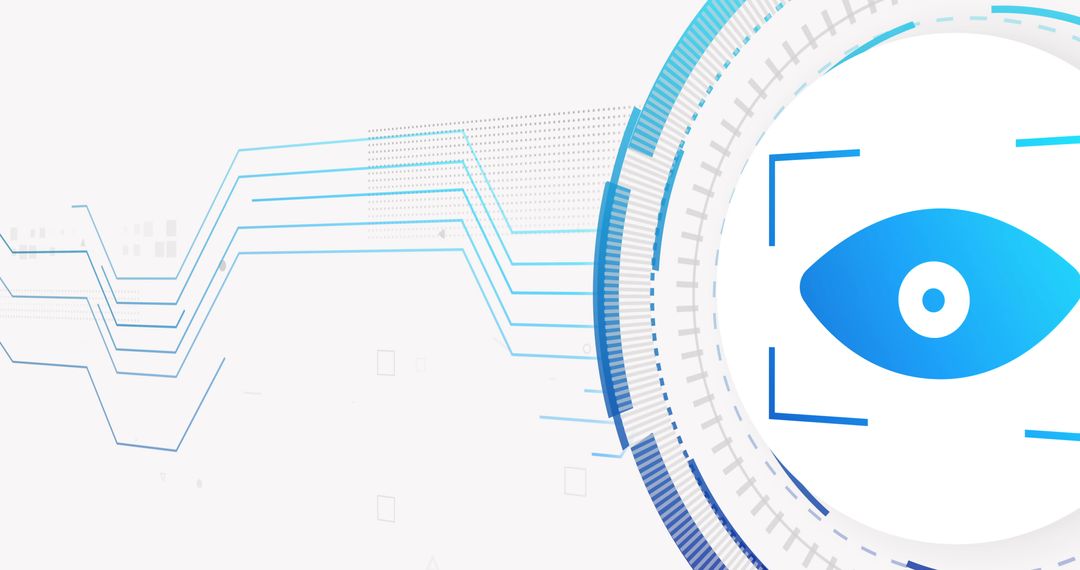 Futuristic Cyber Security Eye with Digital Connections