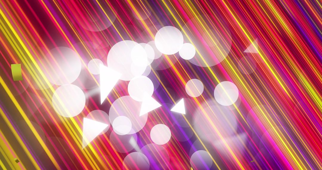 Vibrant Light Streaks with Geometric Shapes and Light Spots