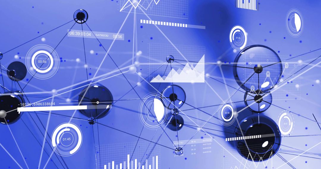 Digital Network Visualization with Charts and Analytics Elements