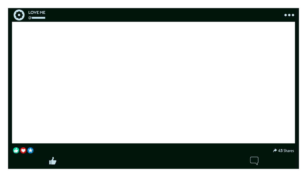 Transparent Social Media Interface Design With Minimal Icons