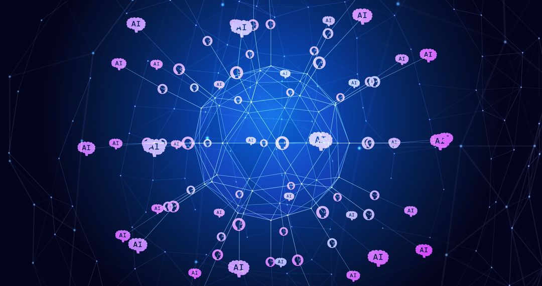 Global AI Network Concept with Data Connections