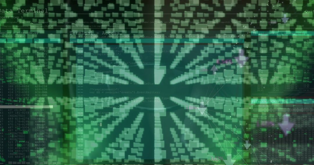 Futuristic Cybersecurity Concept with Digital Data Visualization