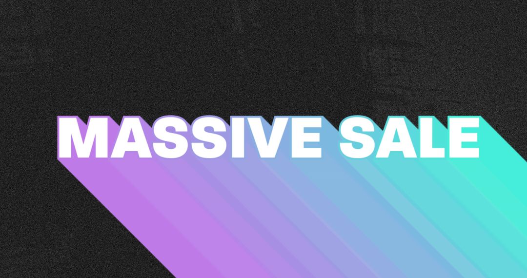 Massive Sale Banner with Colorful Rainbow Gradient