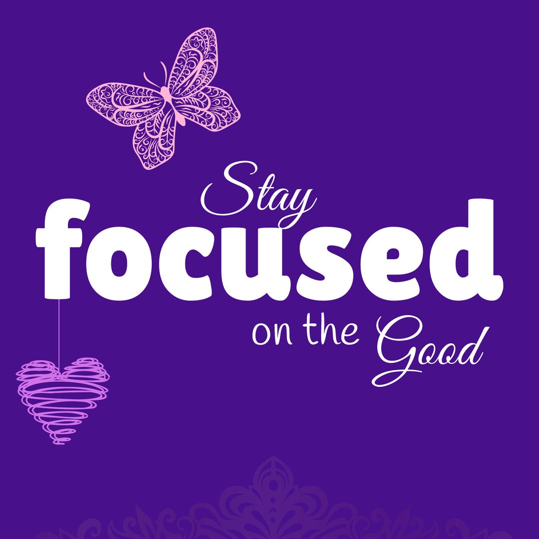 Inspirational Quote Purple Poster with Butterfly and Heart - Download Free Stock Templates Pikwizard.com