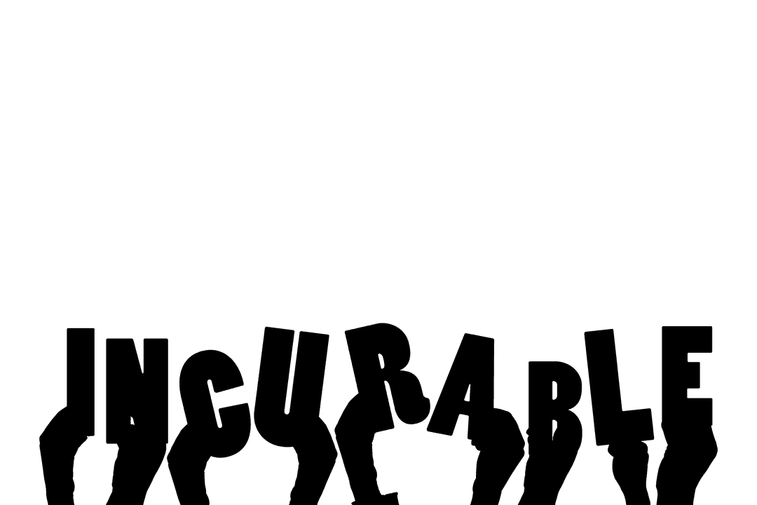 Transparent Hands with Incurable Text Design for Healthcare Awareness