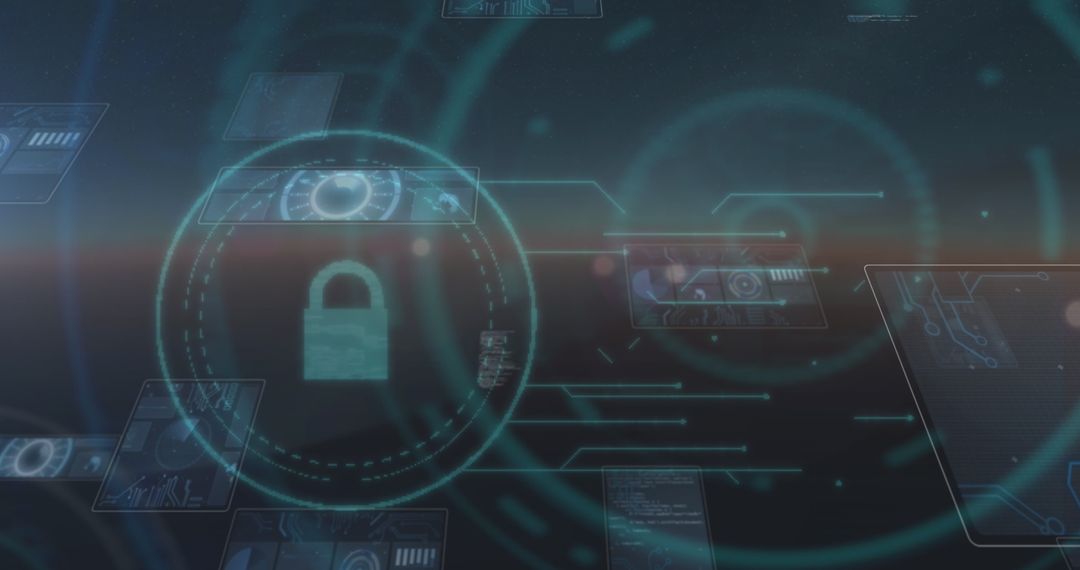 Data Security and Global Network Interface with Futuristic Design