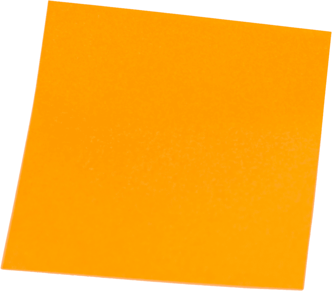 Bright Orange Transparent Shape on Isolated Background