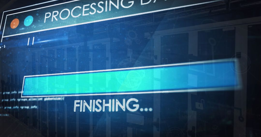 Data Processing Interface with Progress Bar