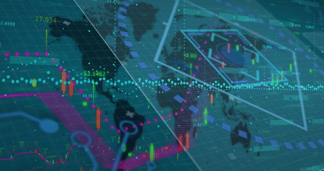 Digital Interface Analyzing World Data Connectivity and Trends