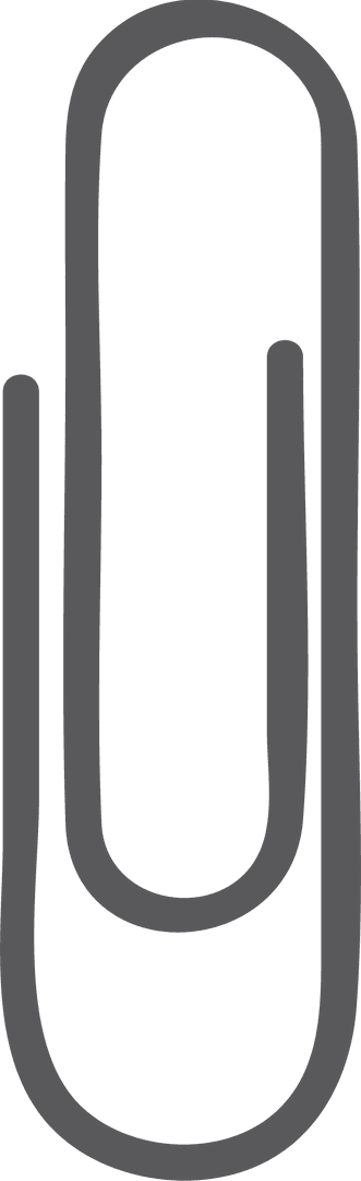 Monochrome Paperclip on Transparent Background, Flat Line Art Design - Download Free Stock Images Pikwizard.com