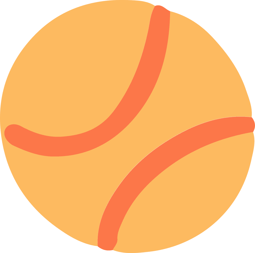 Transparent Tennis Ball Icon with Bright Colors for Branding