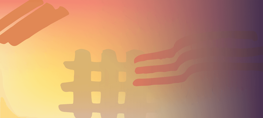 Yellow and Red Abstract Shape on Transparent Background