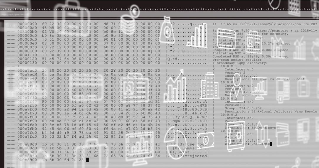 Abstract Data Concept with Overlayed Business Icons Illustrating Analytics - Free Images, Stock Photos and Pictures on Pikwizard.com