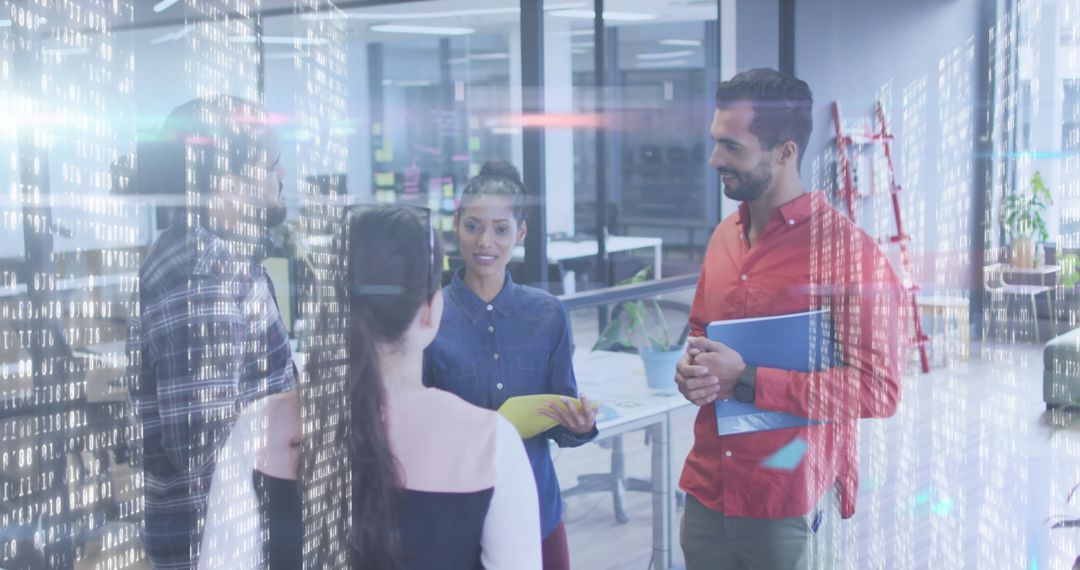 Diverse Business Team Brainstorming Digital Strategies