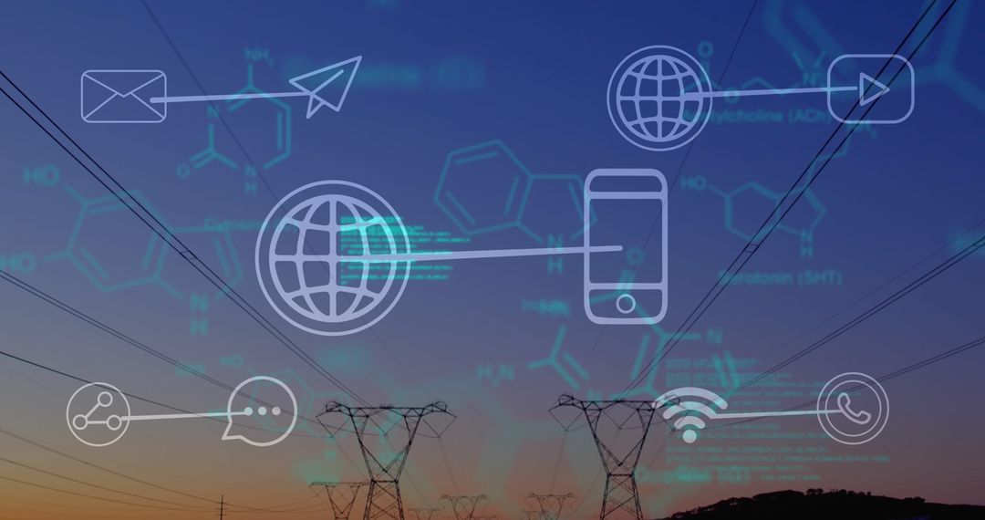 Futuristic Data and Communication Network Concept