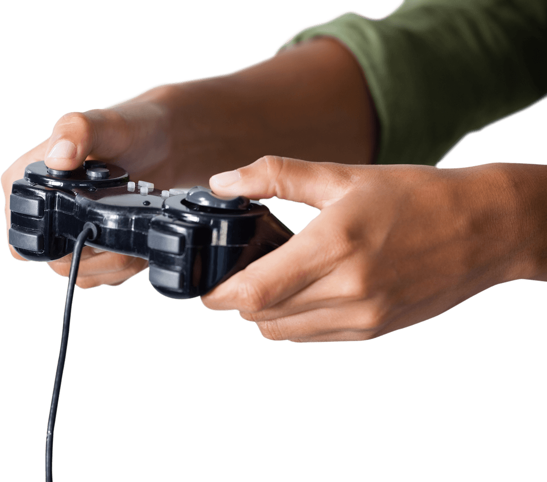 Transparent Close-Up of Hand Gaming with Controller - Download Free Stock Images Pikwizard.com