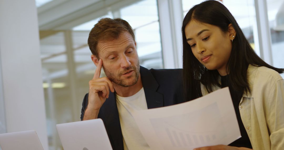 Business Team Analyzing Data for Project Collaboration