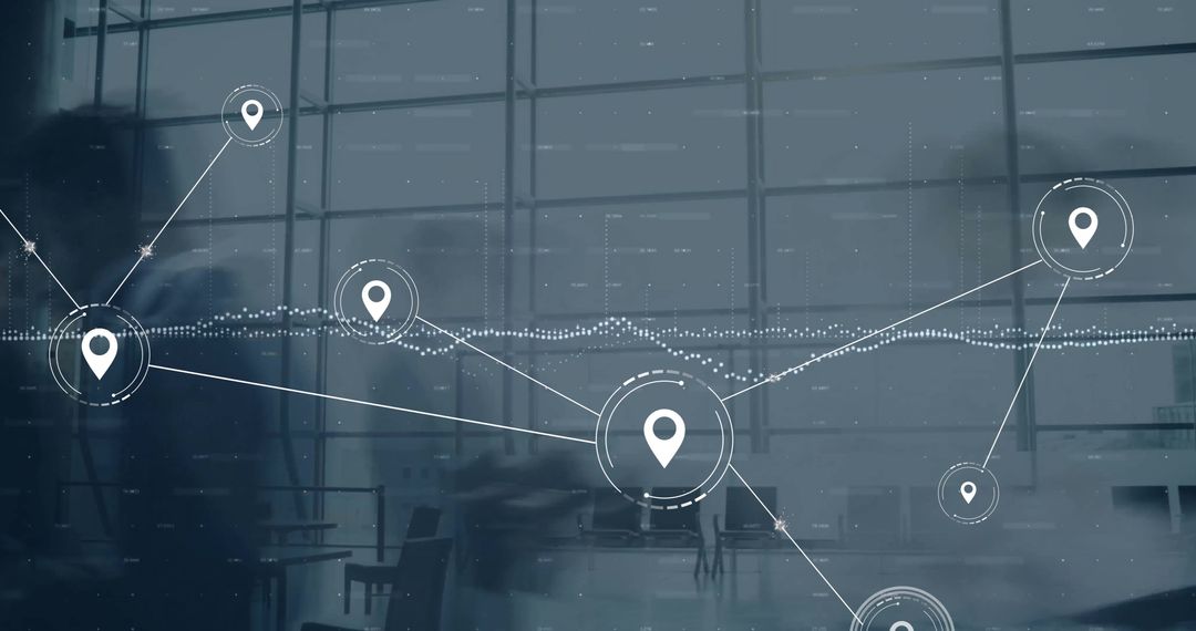 Digital Connectivity and Data Network Overlay in Modern Cityscape