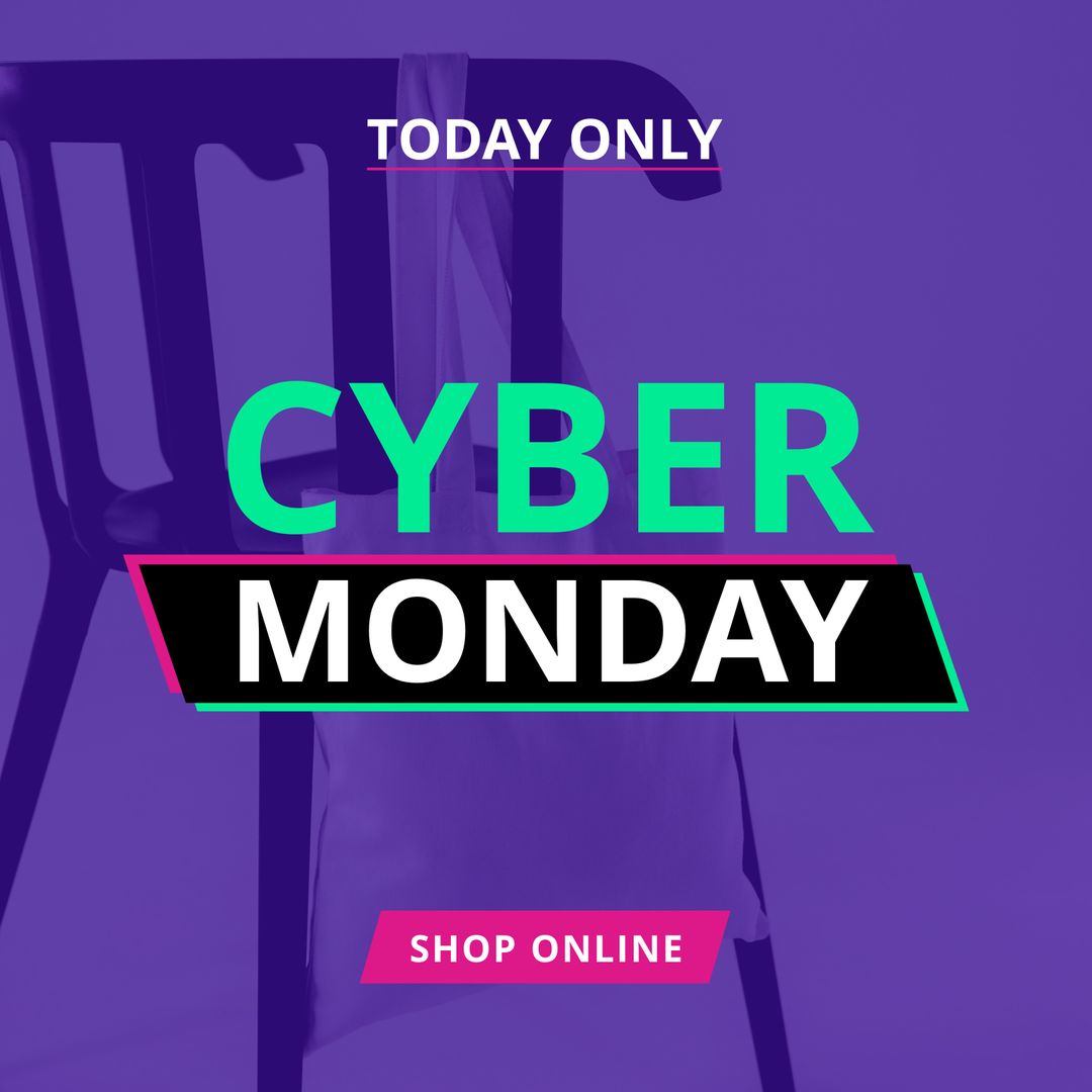 Cyber Monday Online Shopping Promotional Banner