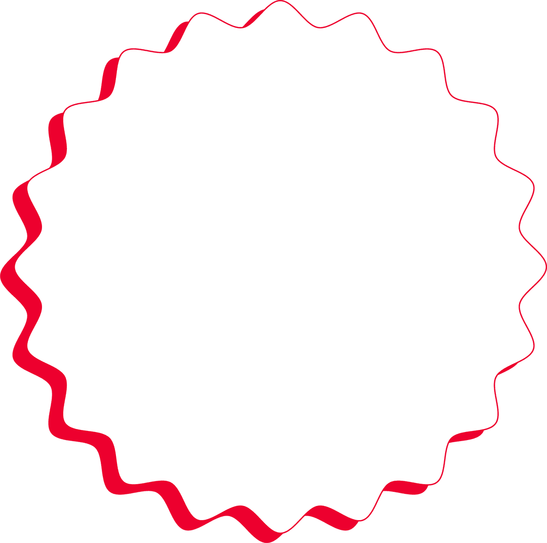 Transparent Starburst Seal with Red Accent Border