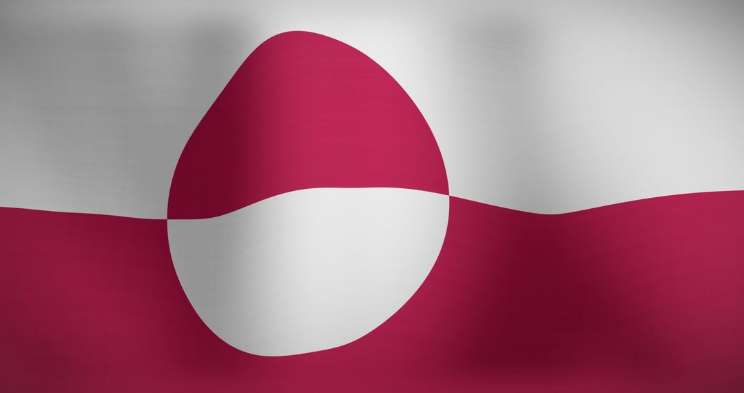 Waving Flag of Greenland Symbolizing Patriotism