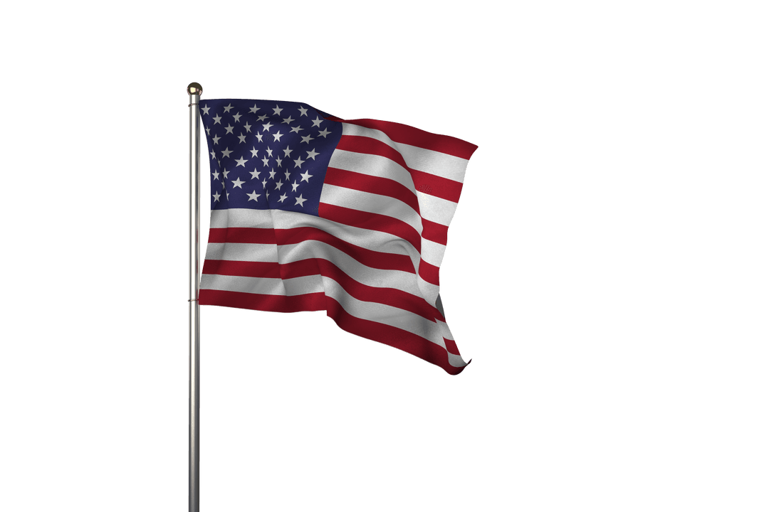 USA Flag Waving with Transparent Background Detailing - Download Free Stock Images Pikwizard.com