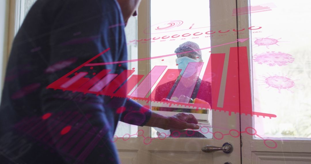 Senior Man Handling Delivery Amid COVID-19 Pandemic Visualizations