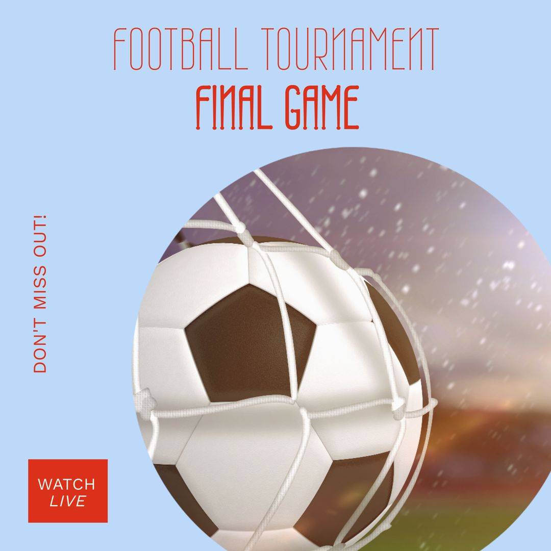 Football Tournament Final Promotional Poster Design - Download Free Stock Templates Pikwizard.com