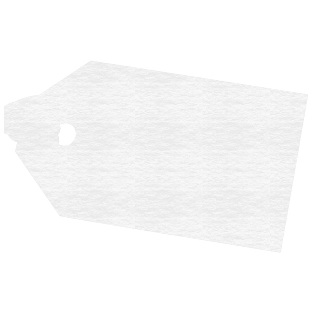 Blank Transparent Price Tag with Hole for Shopping and Retail